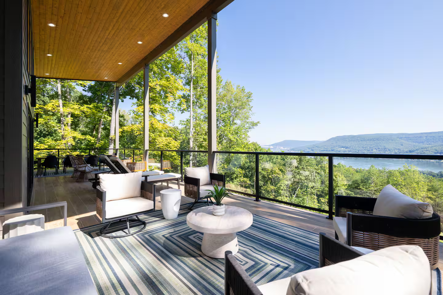 Luxury vacation rental living room designed by Erica Ooh
